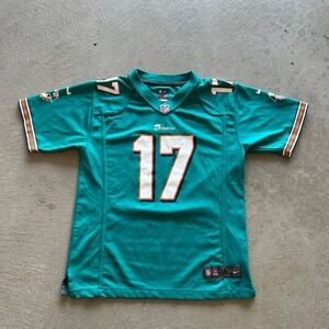 Nike On Field Miami Dolphins Jersey Youth Large NFL Football #17 Ryan Tannehill
